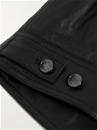 Dolce & Gabbana - Shearling-Trimmed Padded Leather Jacket - Black