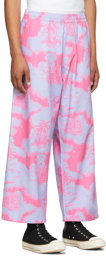 Vyner Articles Pink & Blue Hawaii Judo Lounge Pants