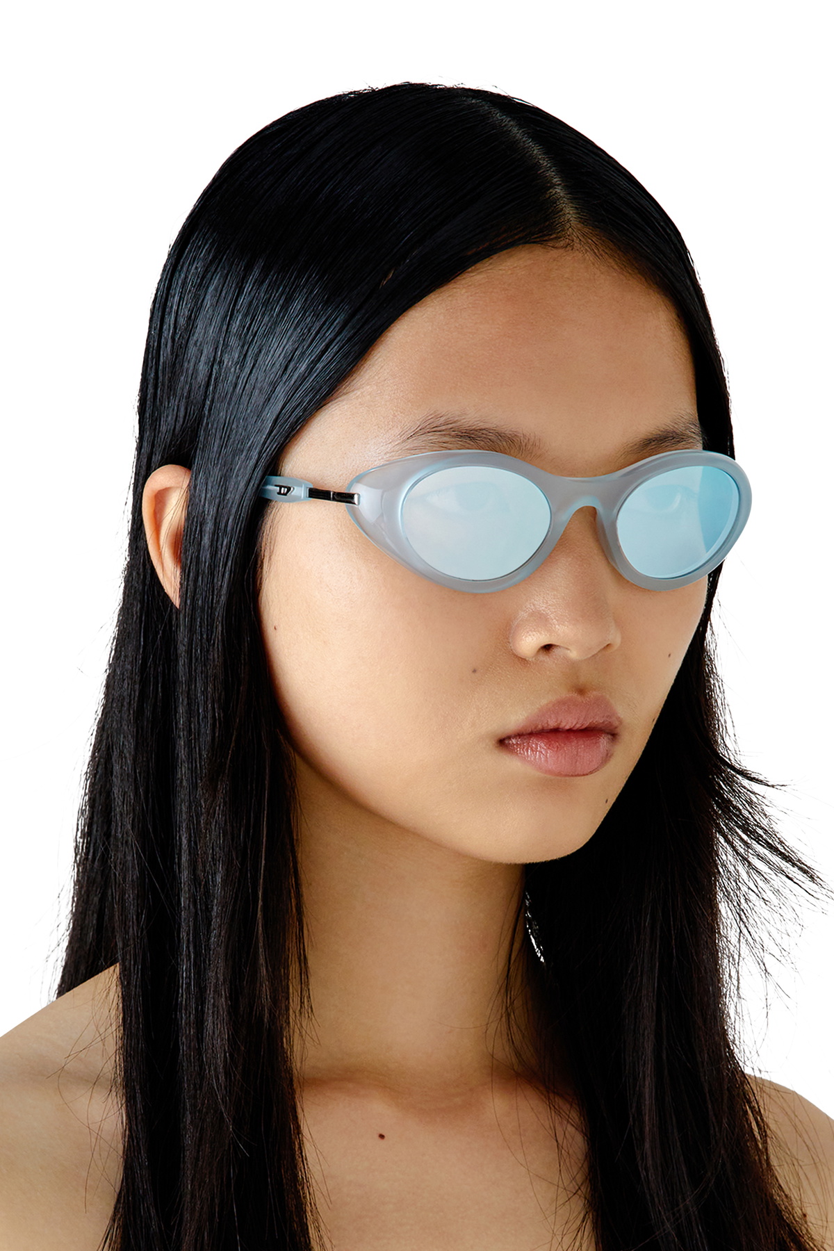 Diesel Wrap-around shape sunglasses - Sunglasses - Unisex - Blue