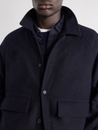 A.PRESSE - Cashmere Flannel Blouson Jacket - Blue