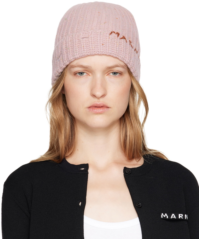 Photo: Marni Pink Shetland Wool Beanie