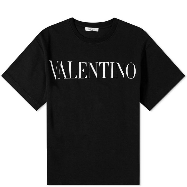Photo: Valentino Men's Logo T-Shirt in Black/White
