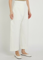 Studio Nicholson Twist Straight-leg Cotton Trousers Off White