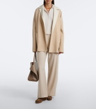 Eleventy Wool and cashmere wide-leg pants