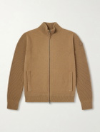 Moncler - Wool and Cashmere-Blend Cardigan - Brown