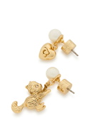 Coach Mismatched Faux Pearl Embellished Hoop Earrings - One Size