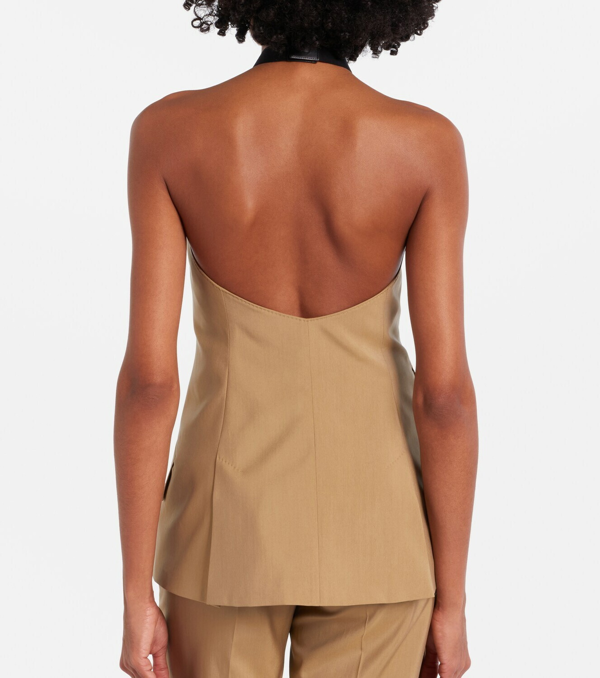 Max Mara Nuraghe halterneck wool and silk vest