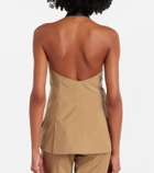 Max Mara Nuraghe halterneck wool and silk vest