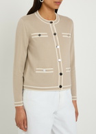 Tory Burch Kendra Wool Cardigan Grey