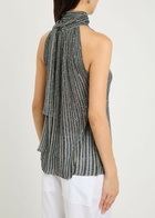 Missoni Scarf-effect Fine-knit top Silver