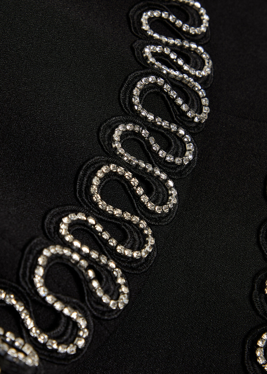 Rebecca Vallance Nyx Crystal-embellished Crepe Mini Dress Black