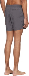 BOSS Gray Large Print Swim Shorts