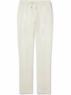 Ralph Lauren Purple label - Straight-Leg Linen Drawstring Trousers - White