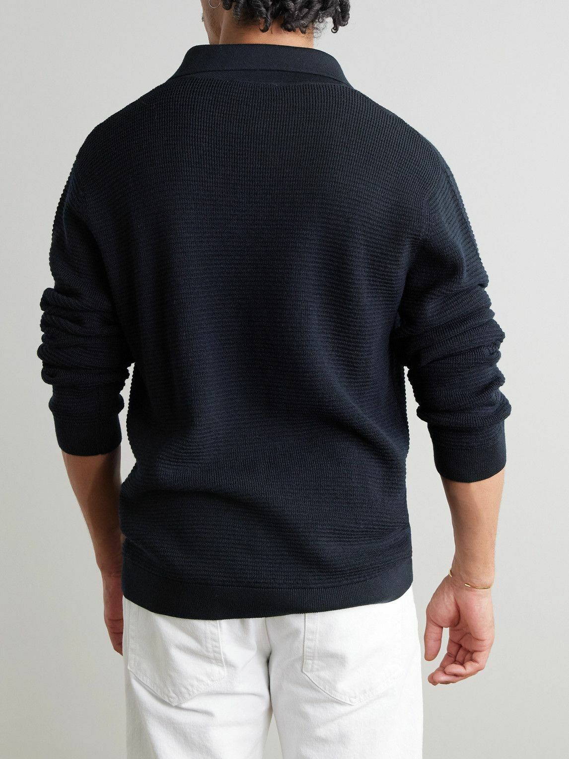 Frescobol Carioca - Orlando Merino Wool Polo Sweater - Blue