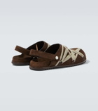 Rick Owens Megalace suede mules