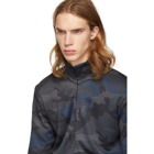 Valentino Navy Camo Zip-Up Sweater