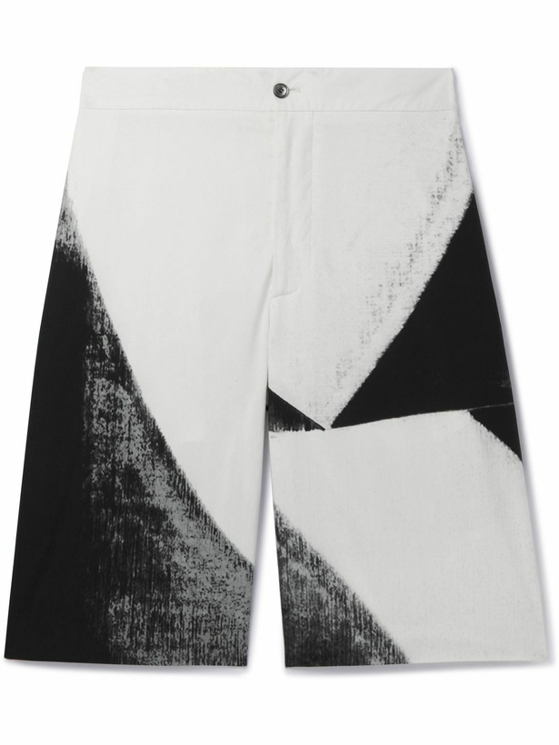 Photo: Alexander McQueen - Straight-Leg Printed Cotton-Poplin Shorts - Black