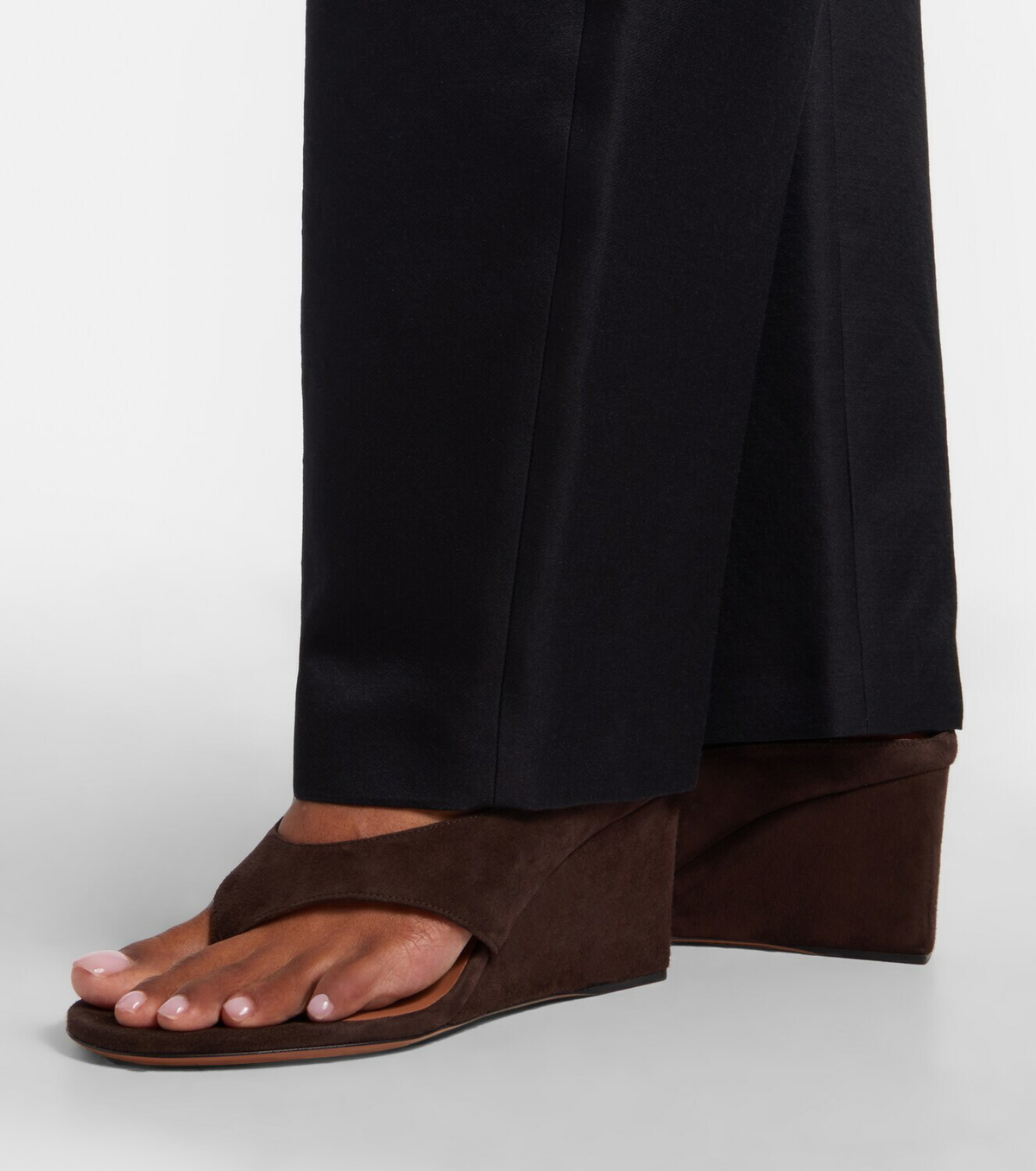 Alaïa Cube suede wedge sandals