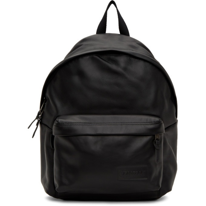 Photo: Eastpak Black Leather Padded Pakr Backpack