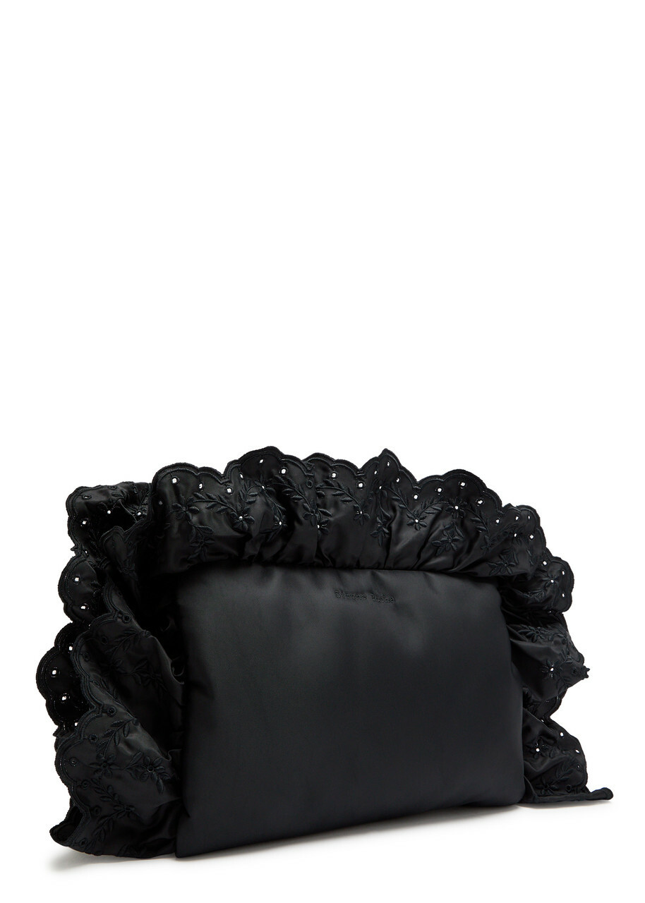 Simone Rocha Pillowcase Embroidered Padded Clutch - Black - One Size