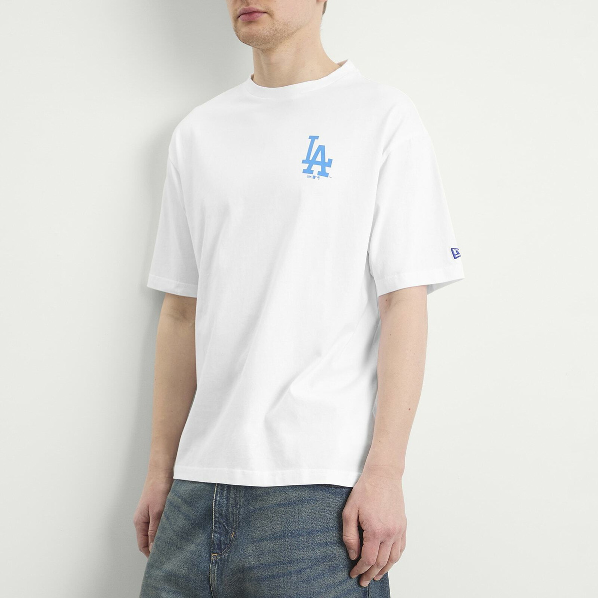 New Era Men's MLB World Series Dodgers T-Shirt in White
