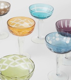 Polspotten Cuttings set of 6 champagne coupe glasses
