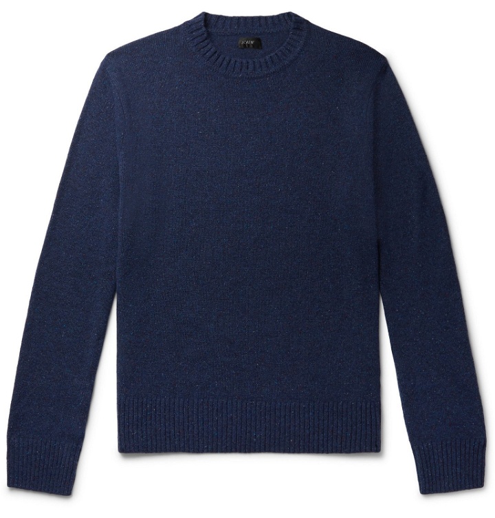 Photo: J.Crew - Donegal Merino Wool-Blend Sweater - Blue