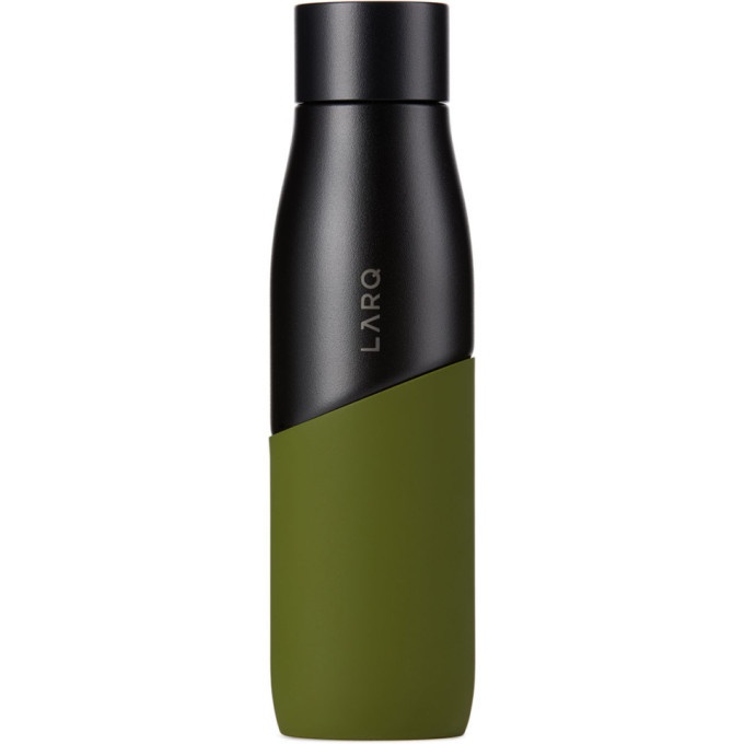 Photo: LARQ Black and Green Movement Self-Cleaning Bottle, 24 oz