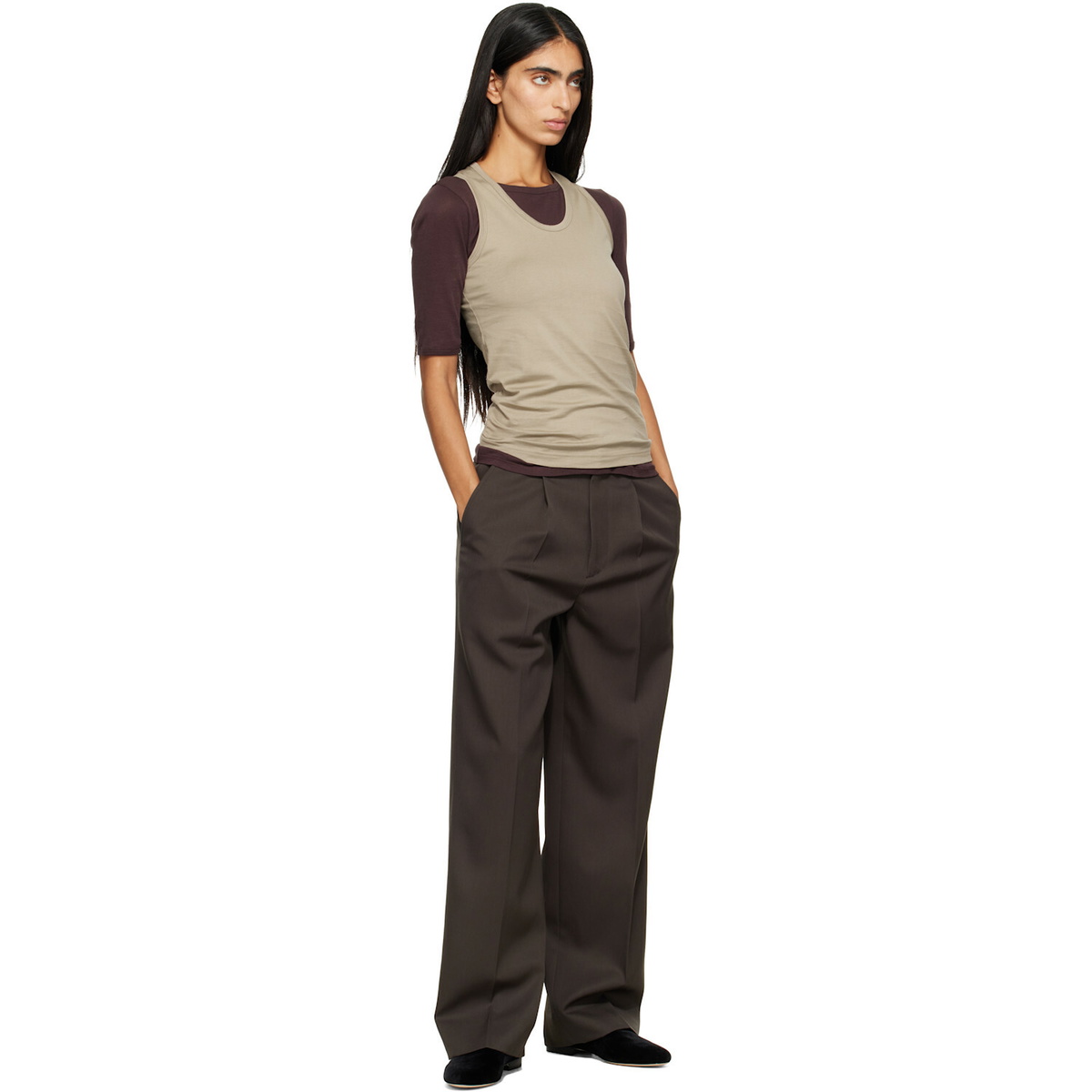 ssstein Gray Straight Trousers