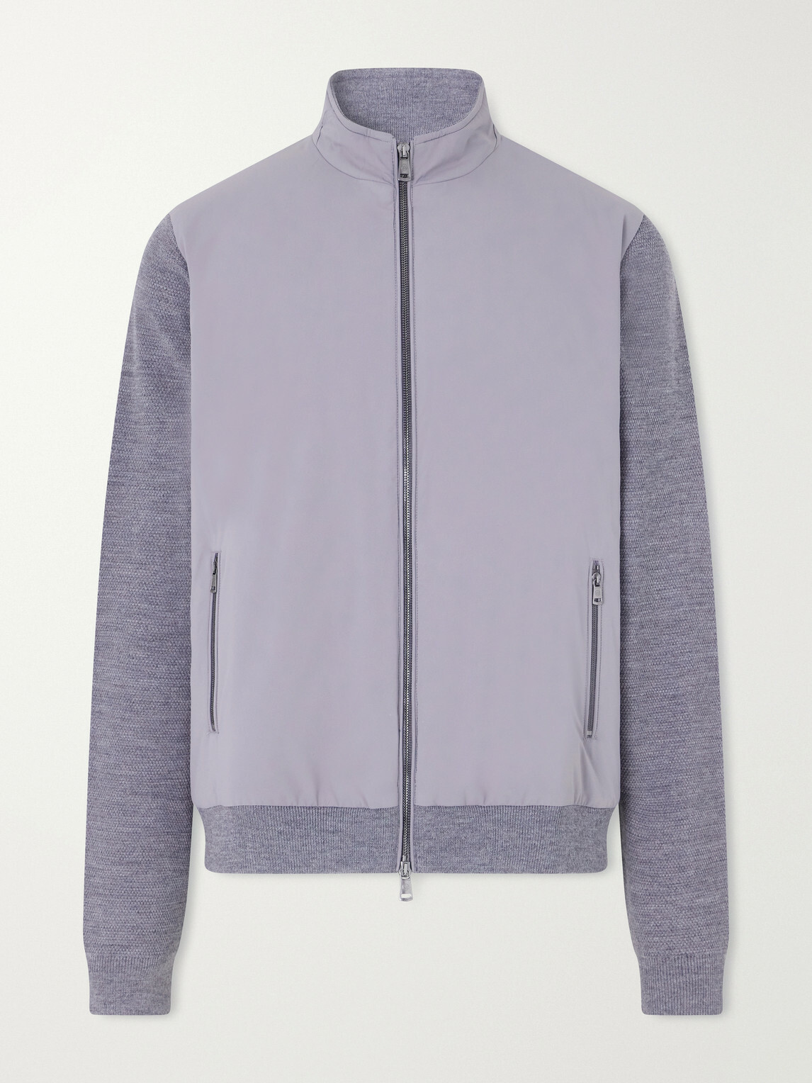 Peter Millar - Solarspun Waffle Knit-Trimmed Shell Jacket - Gray