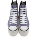 R13 Purple Platform High-Top Sneakers