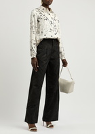 High Appreciation Printed Satin Shirt Cream