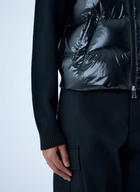 Moncler Quilted Down Gilet with Knit Sleeves