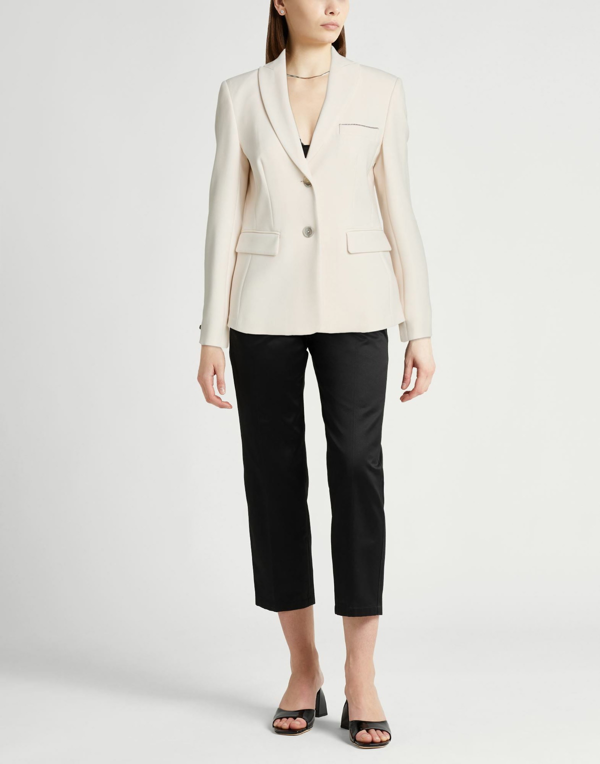 Peserico Womens Blazer Cream