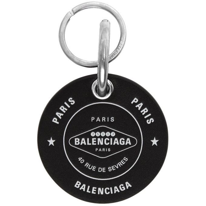 Photo: Balenciaga Black Casino Round Keychain