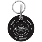 Balenciaga Black Casino Round Keychain