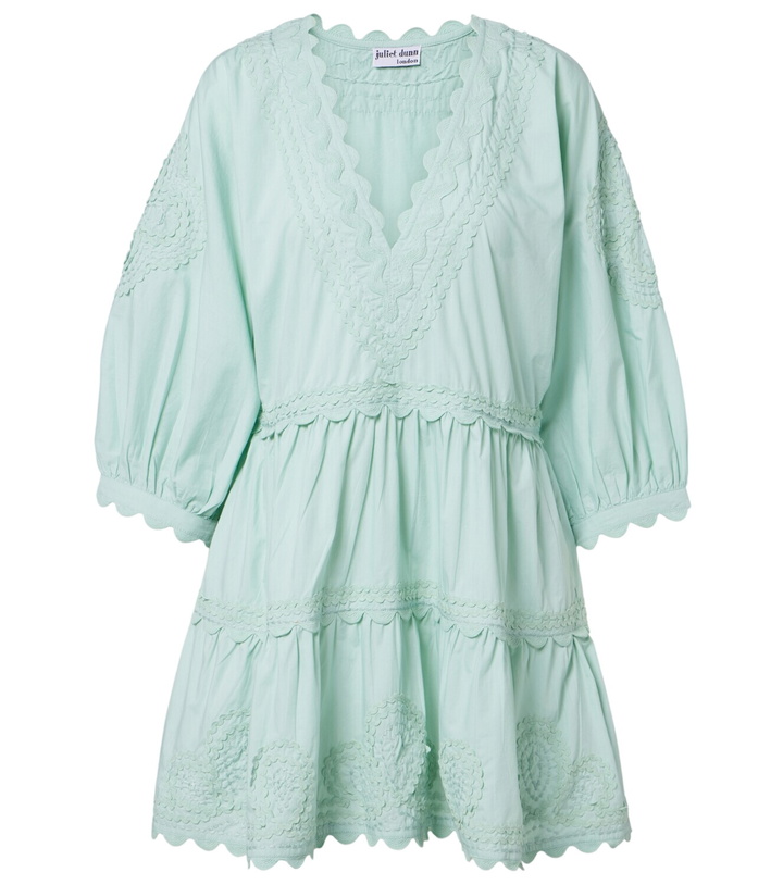 Photo: Juliet Dunn Embroidered scalloped cotton poplin minidress