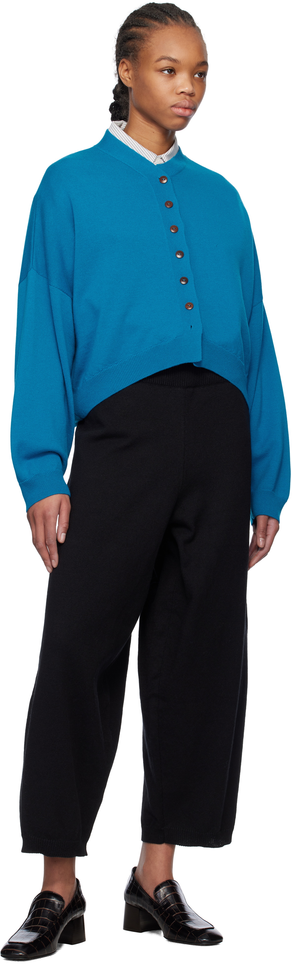 Cordera Black Cotton Knitted Lounge Pants
