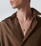 Mateo 14kt gold necklace with emerald pendant