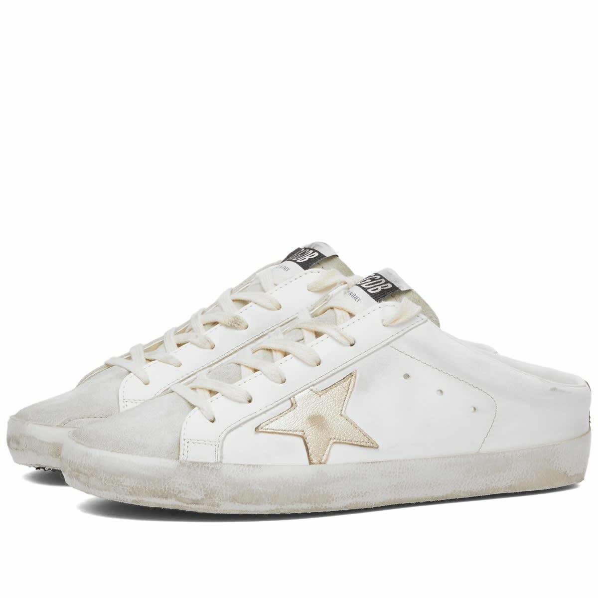 Golden Goose Women's Sabot Leather Sneakers in Optic White