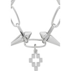 Marcelo Burlon County of Milan Silver Studs Cross Necklace
