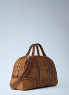 Dries Van Noten Leather-Trimmed Suede Duffel Bag