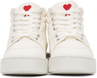 AMI Alexandre Mattiussi White Ami De Coeur High Sneakers