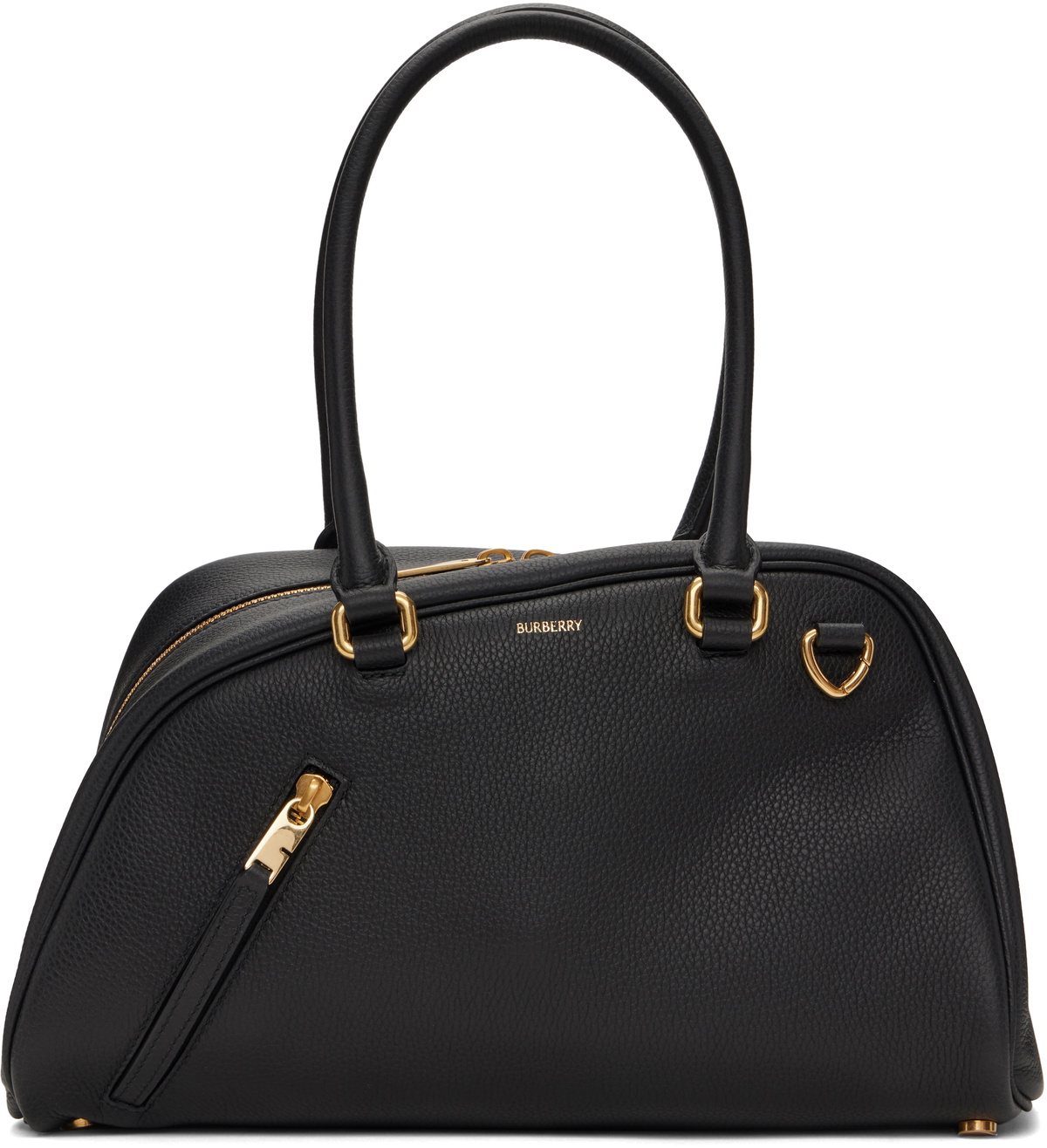 【関税・送料込み】Burberry Shield Twin Bowling Bag Burberry Black Small Shield Twin Bowling Bag Burberry