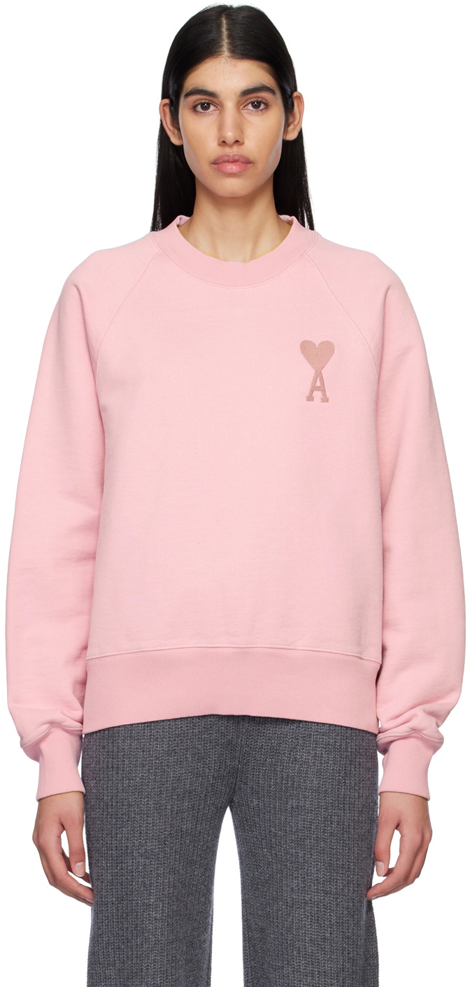 AMI Paris Pink Ami De Coeur Sweatshirt
