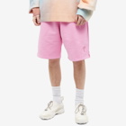 AMI Men's Small A Heart Shorts in Candy Pink