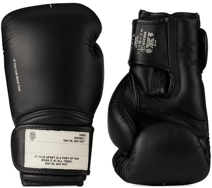 Photo: UNIQ Black Velcro Boxing Gloves