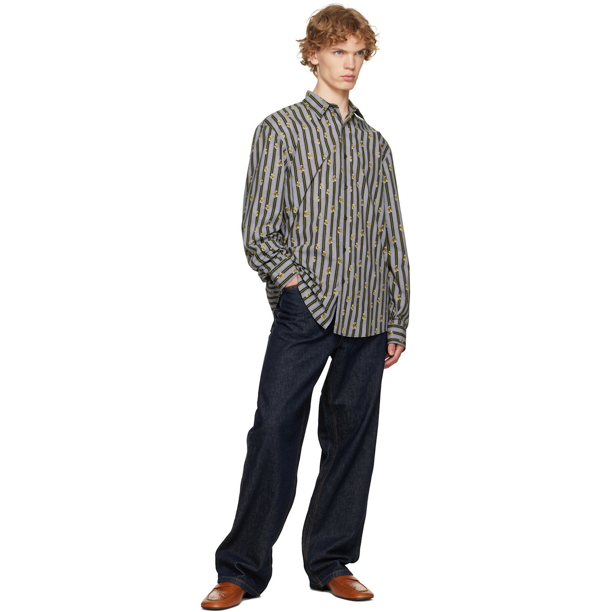 Dries Van Noten Blue Loose Fit Jeans