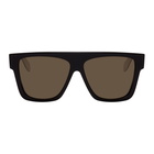 Alexander McQueen Black and White Selvedge Flat Top Sunglasses