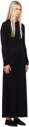 TOTEME Black Long-Sleeve Maxi Dress